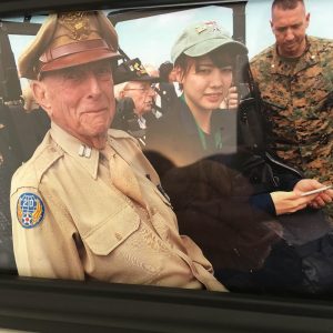 Captain Jerry Yellin is joined by his Japanese Grandaughter, Sarah.
